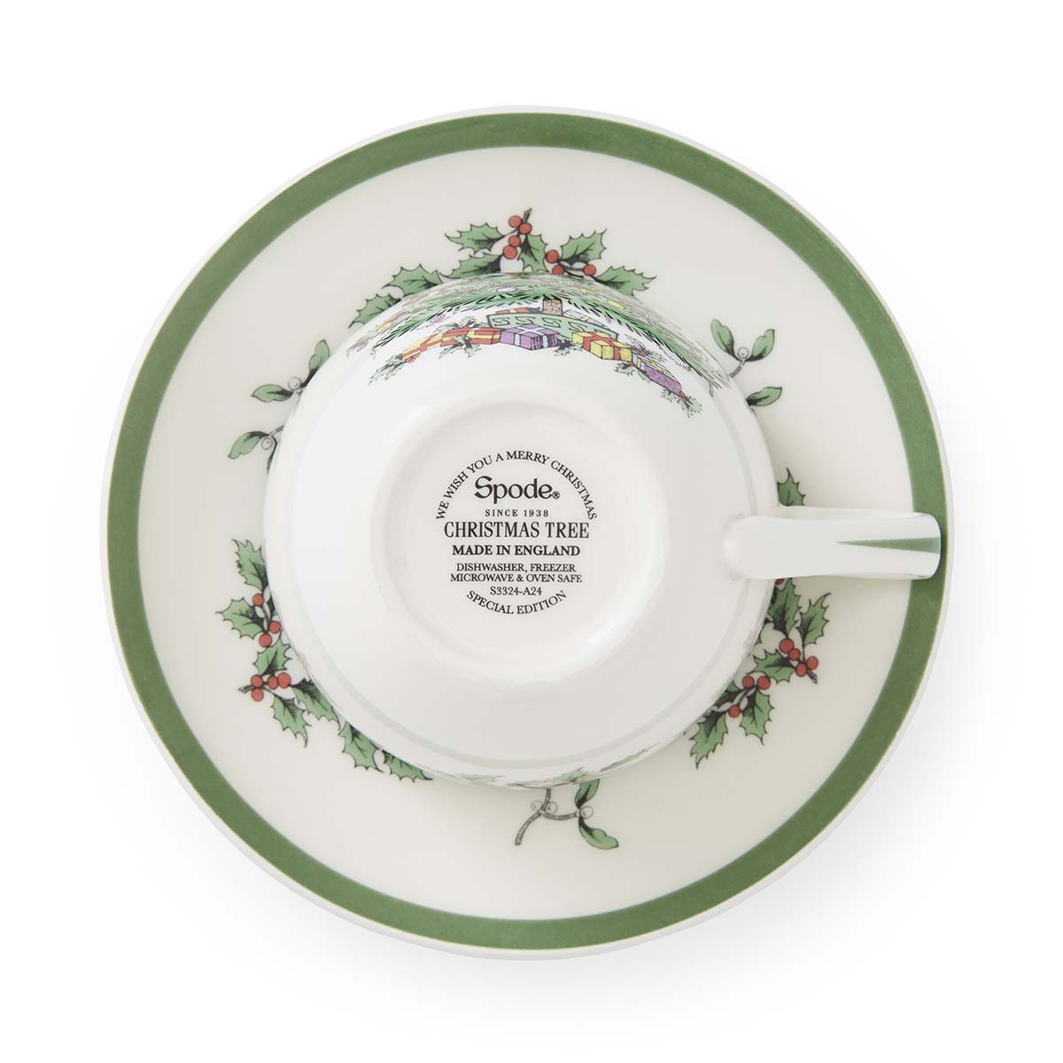 Christmas Tree Teacup & Saucer image number null